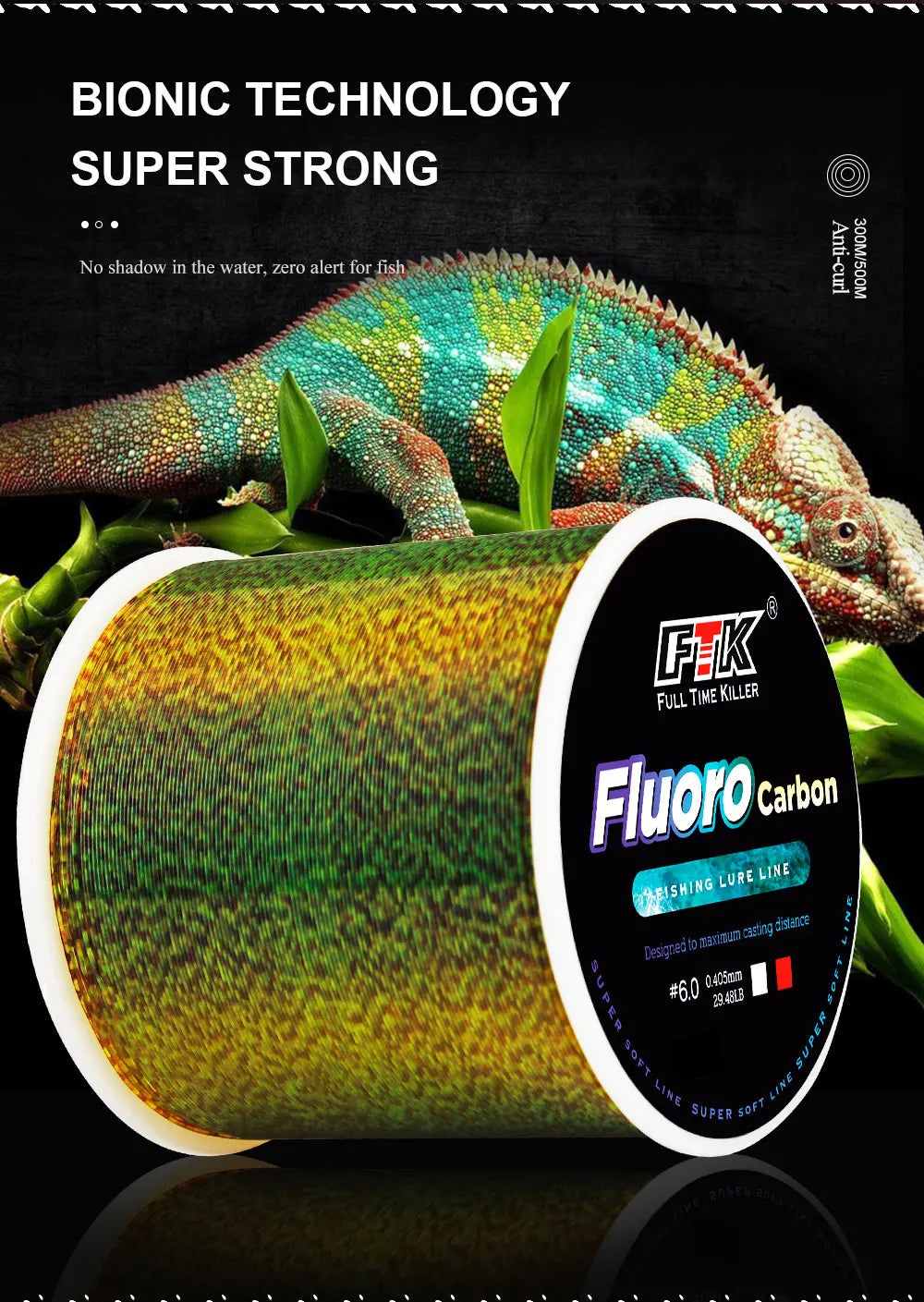 Invisible Fishing Line 300/500m - Fluorocarbon Coated