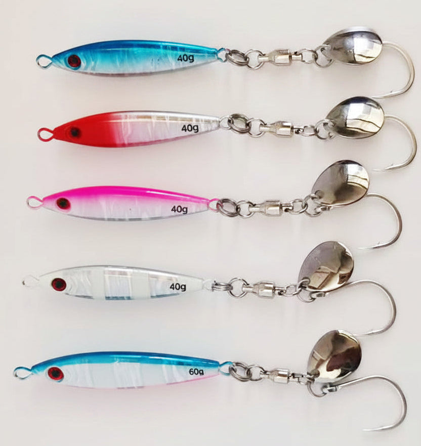 Metal Jig Lure Speed Sink | Sequin Hook | Sea Fishing | 20-100g