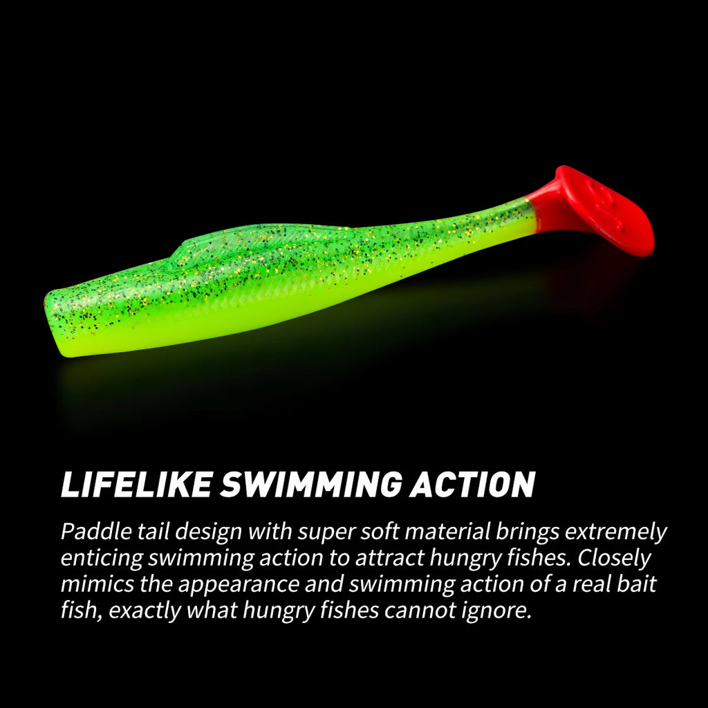 Leurre souple flottant TPR 12cm | Swimbait queue de shad 5 pcs