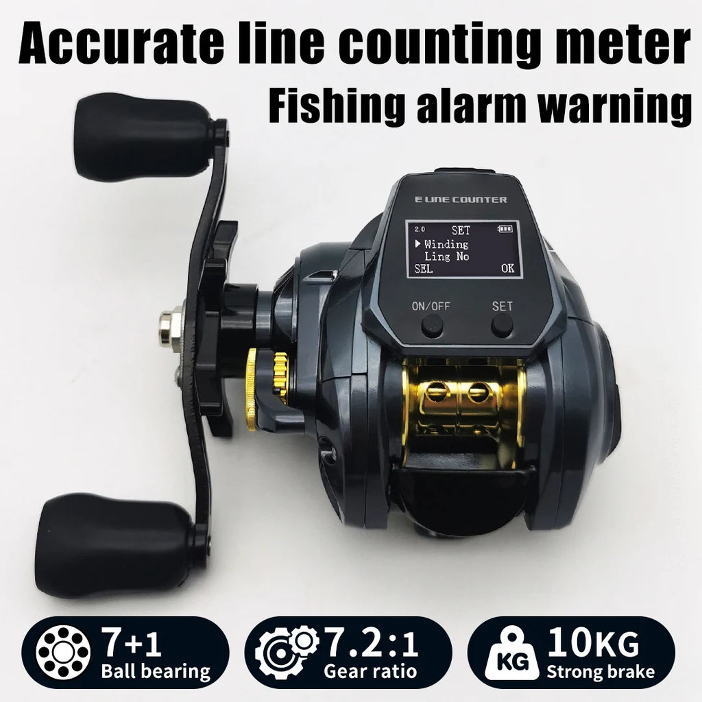 Electronic Fishing Reel LED Display 4 Languages - OCEANIS GEAR