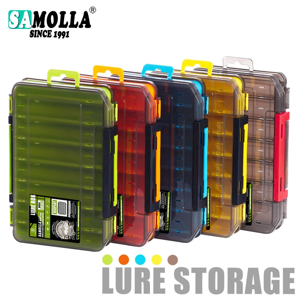 Fishing Tackle Box 14 Compartments | Double-Sided Lure Organizer