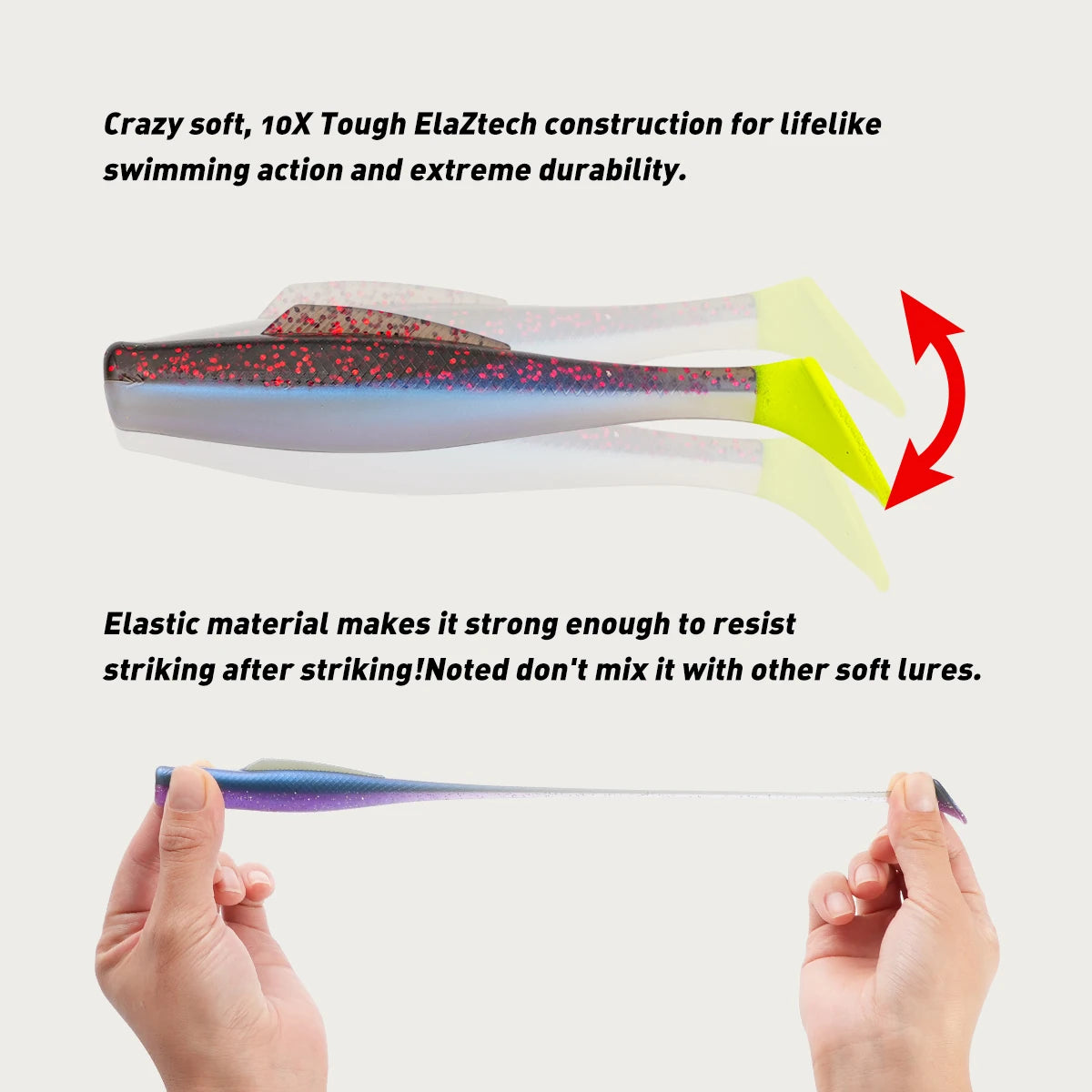 Floating Soft Lure TPR 12cm | Paddle Tail Swimbait 5 pcs