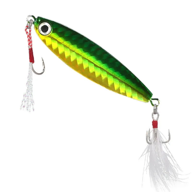 Metal Cast Jig Spoon Lure 7-30G