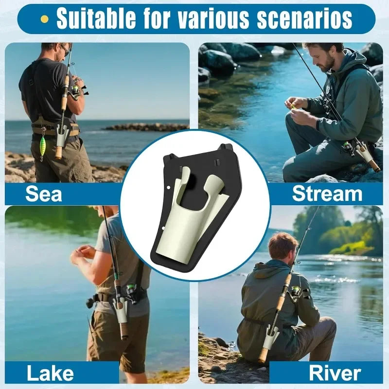Fishing Rod Waist Holster | Slide-In Design | Hands-Free