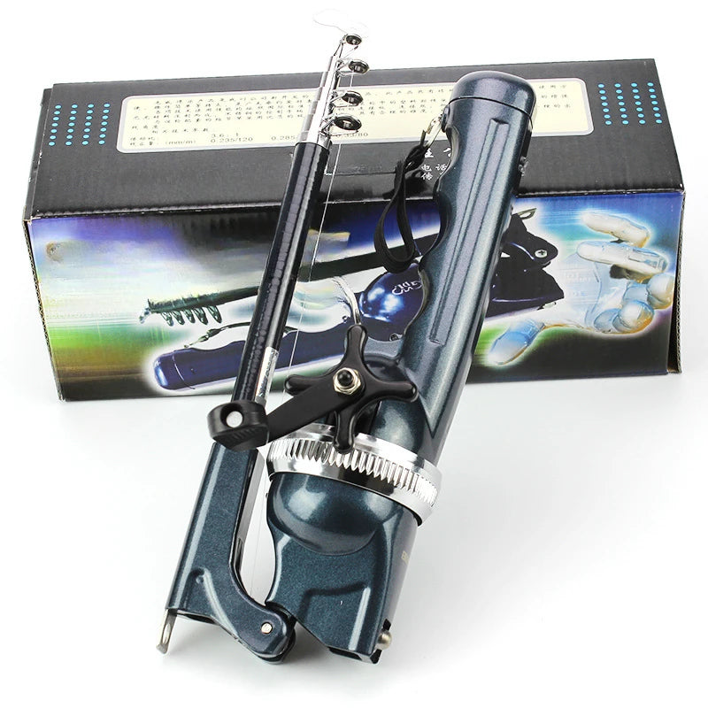 Folding Fishing Rod 134cm - Integrated Reel Hidden