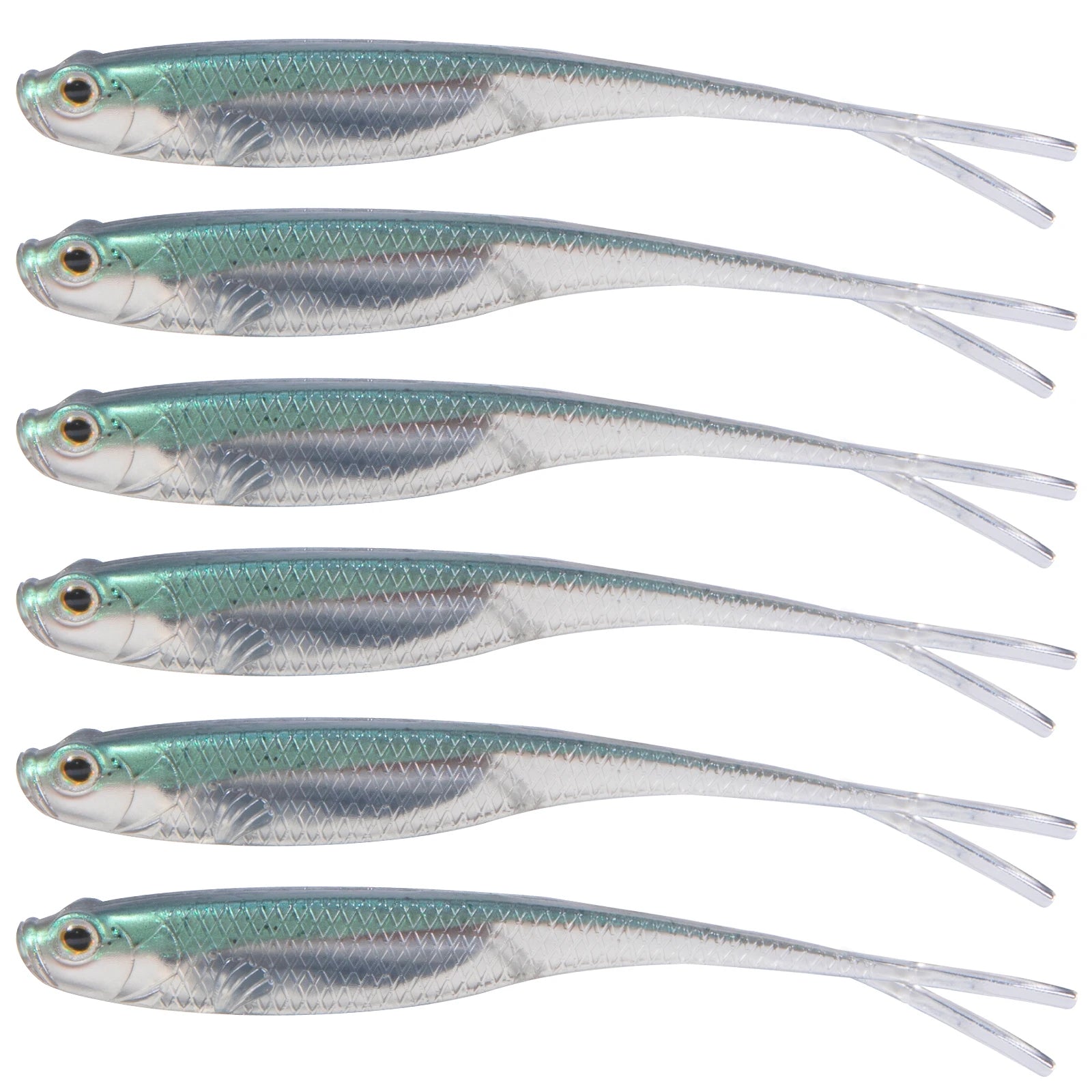 Soft Silicone Fork Tail Fishing Lures | Bass & Saltwater | 75-120mm