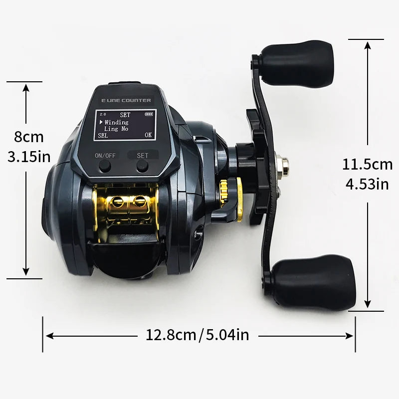 Electronic Fishing Reel LED Display 4 Languages - OCEANIS GEAR