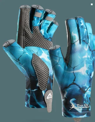 Anti-UV Fishing Gloves Fingerless UPF 50+ M/L/XL - OCEANIS GEAR