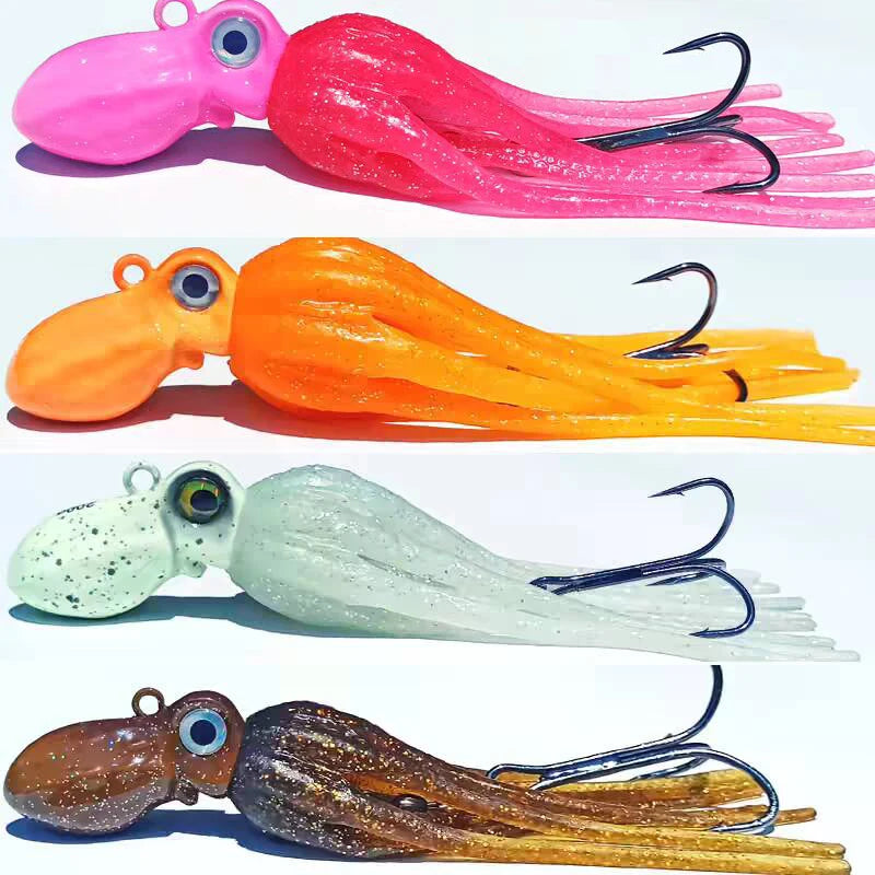 Metal Head Trolling Lure Octopus 100-400g - Glow