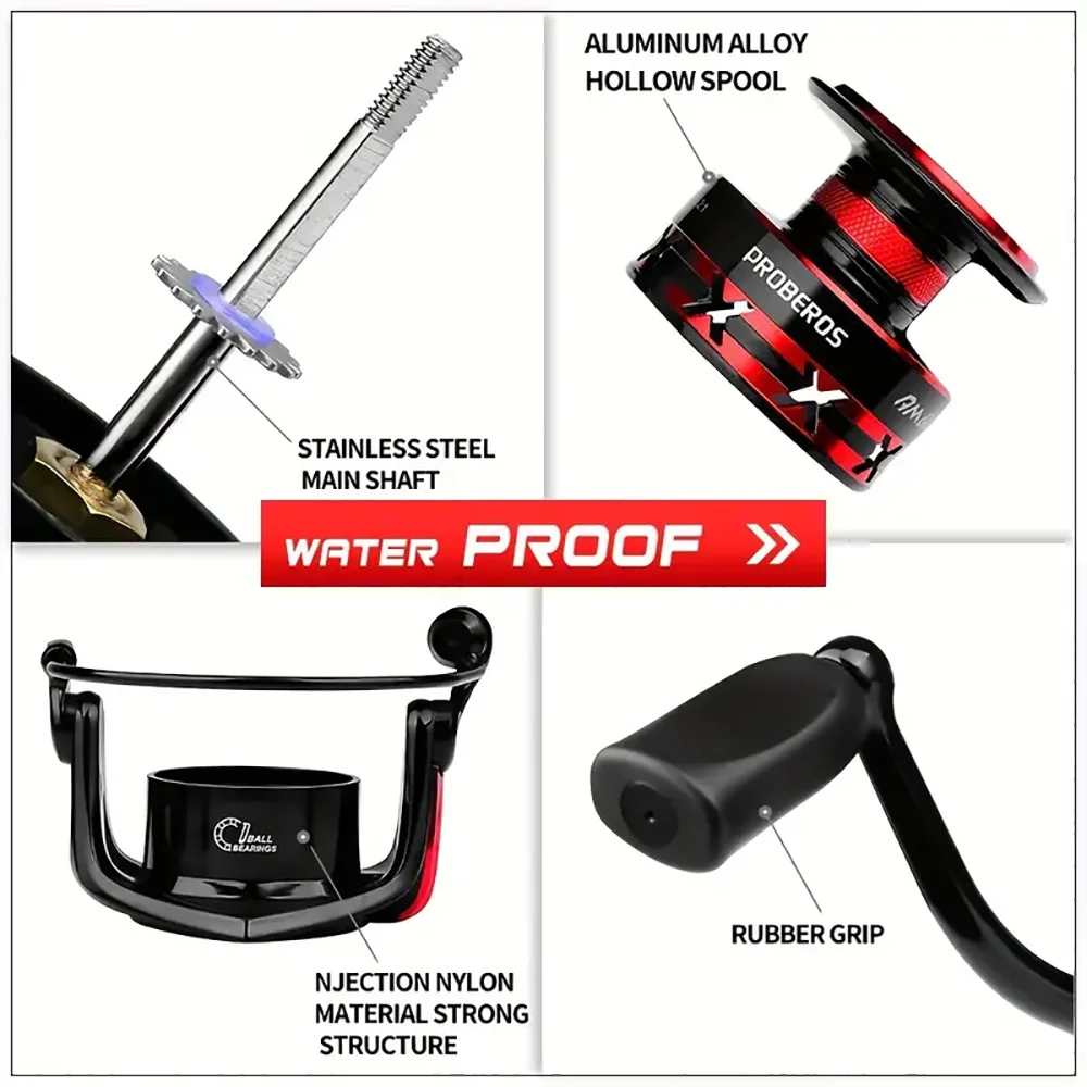 Spinning Reel 5.2:1 - 1000-6000 Series Metal Spool