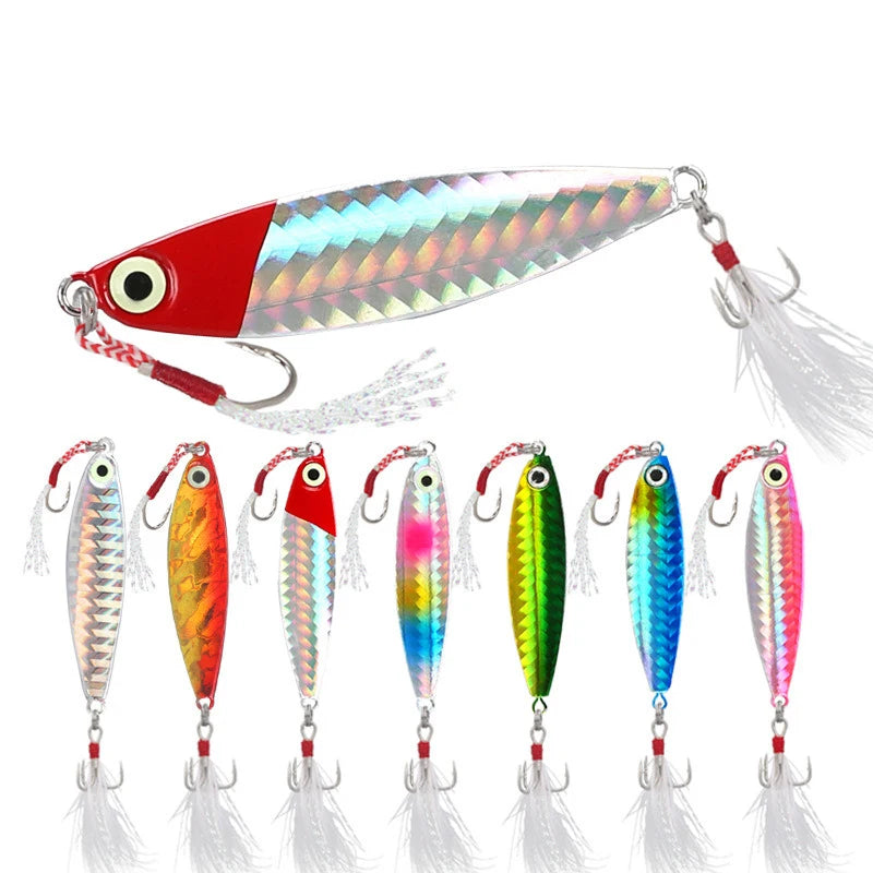 Metal Cast Jig Spoon Lure 7-30G