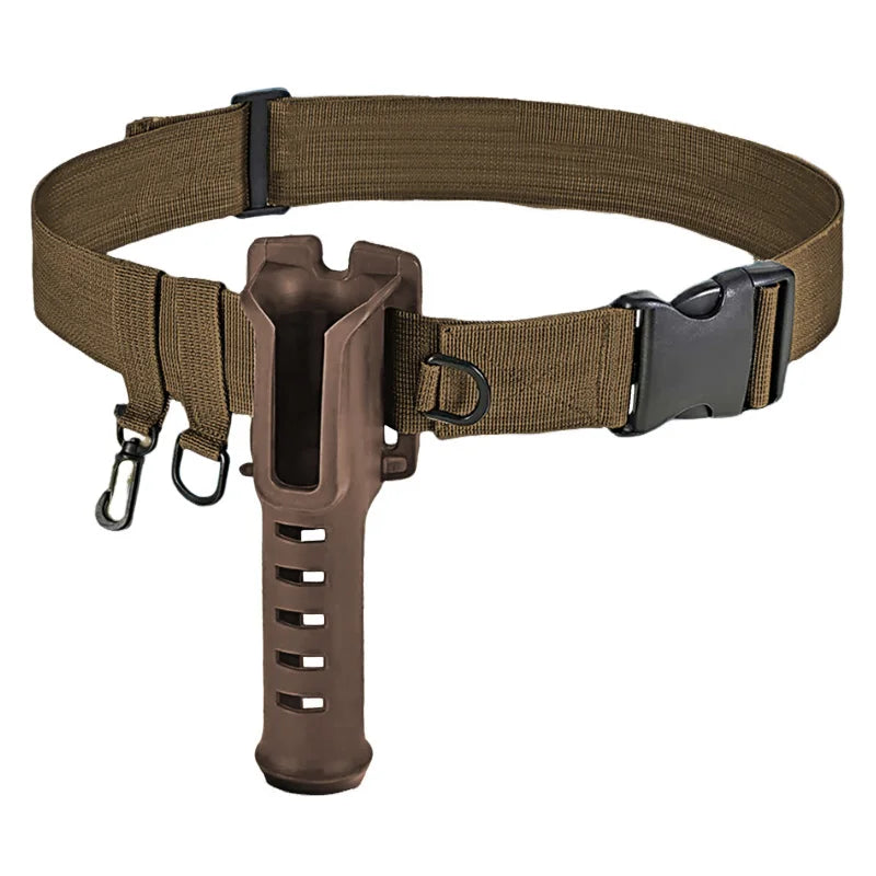 Adjustable Waist Fishing Rod Holder Belt | Hands-Free | PVC