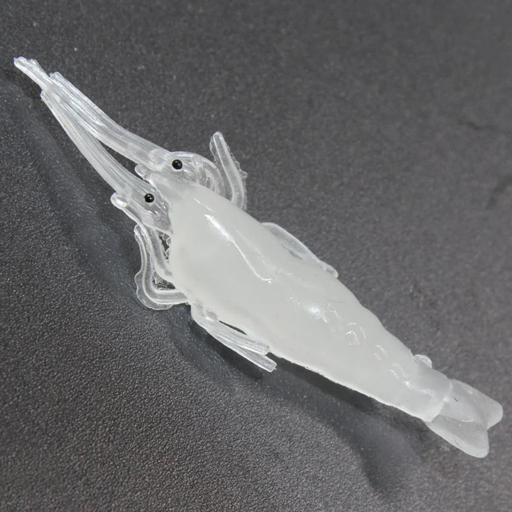 Luminous Shrimp Lures 10pcs - Soft Silicone Glow