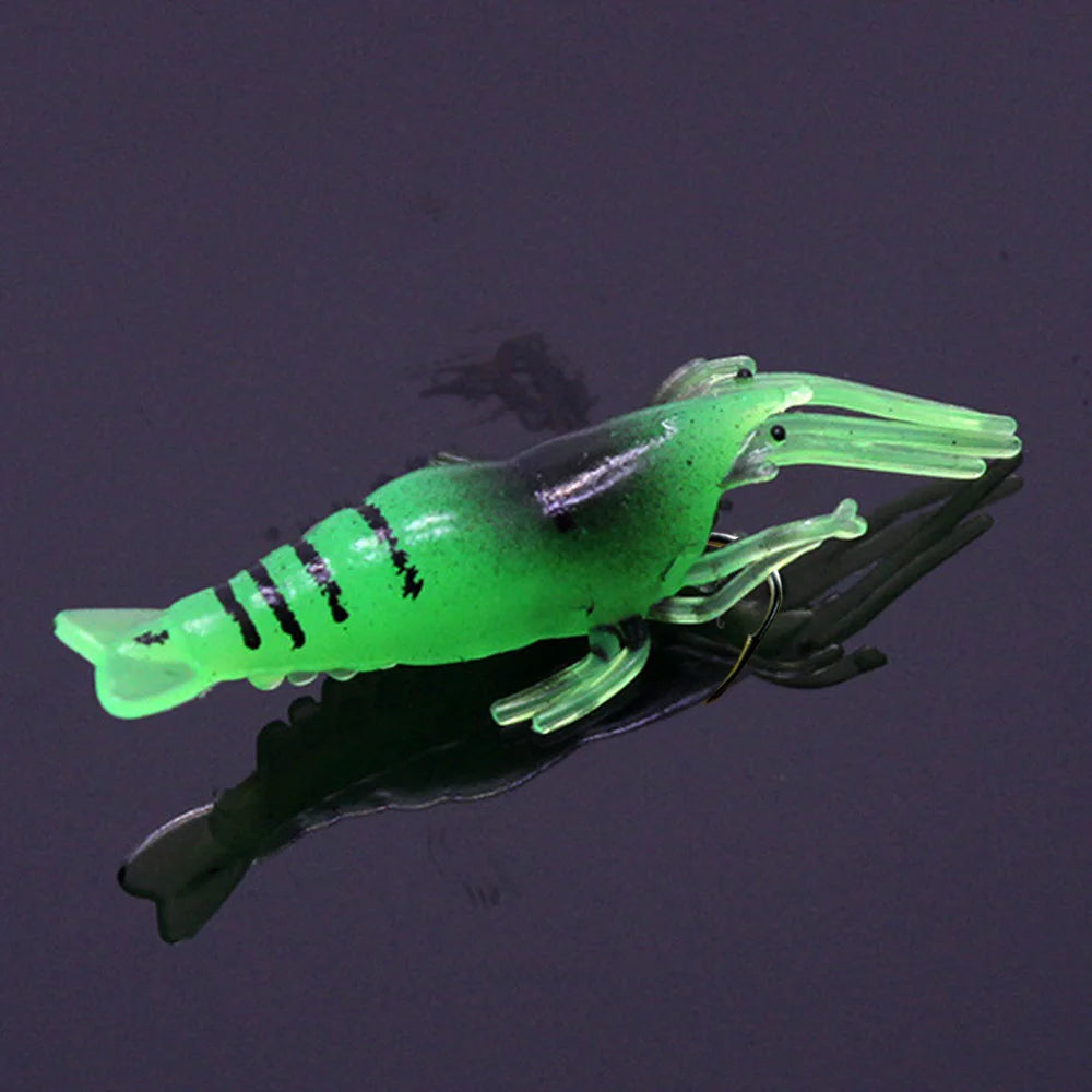 Luminous Shrimp Lures 10pcs - Soft Silicone Glow