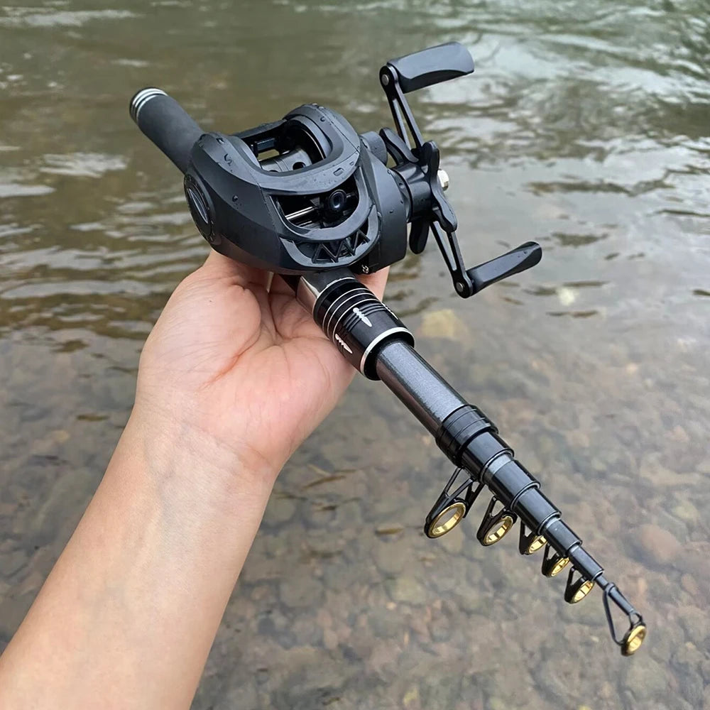 Telescopic Rod & Baitcasting Reel Kit 1.5-2.4M