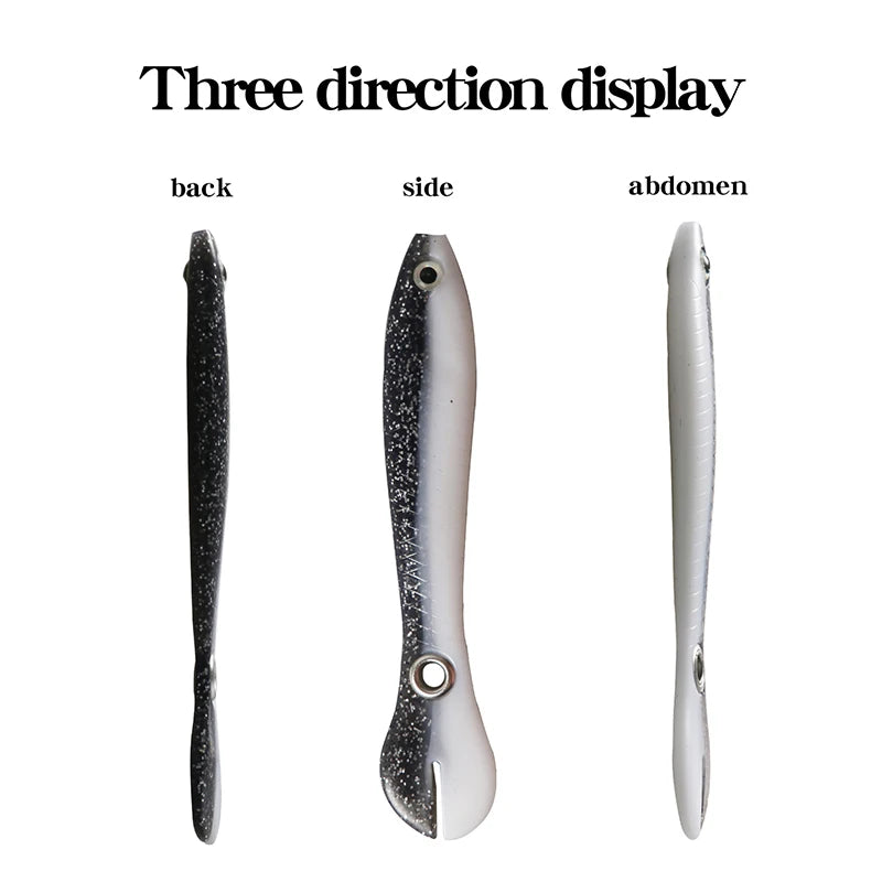6 g 10 cm 1 pièce Appâts pour loche, bar, brochet et truite, leurre souple rebondissant, leurre à queue oscillante en silicone bionique de simulation