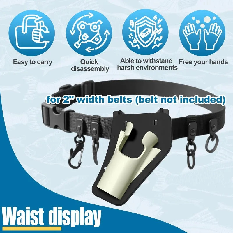 Fishing Rod Waist Holster | Slide-In Design | Hands-Free