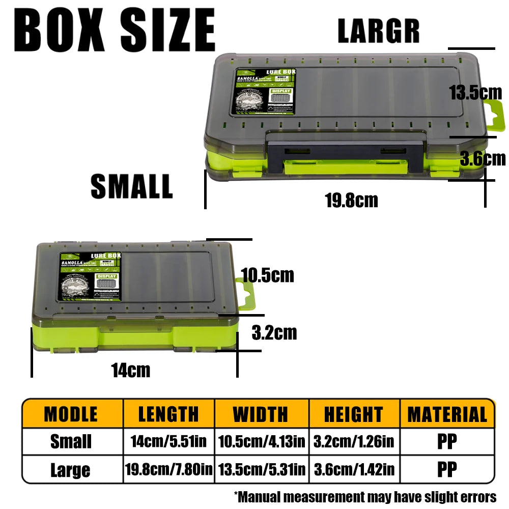 Fishing Tackle Box 14 Compartments | Double-Sided Lure Organizer