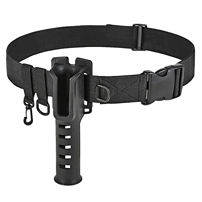 Adjustable Waist Fishing Rod Holder Belt | Hands-Free | PVC