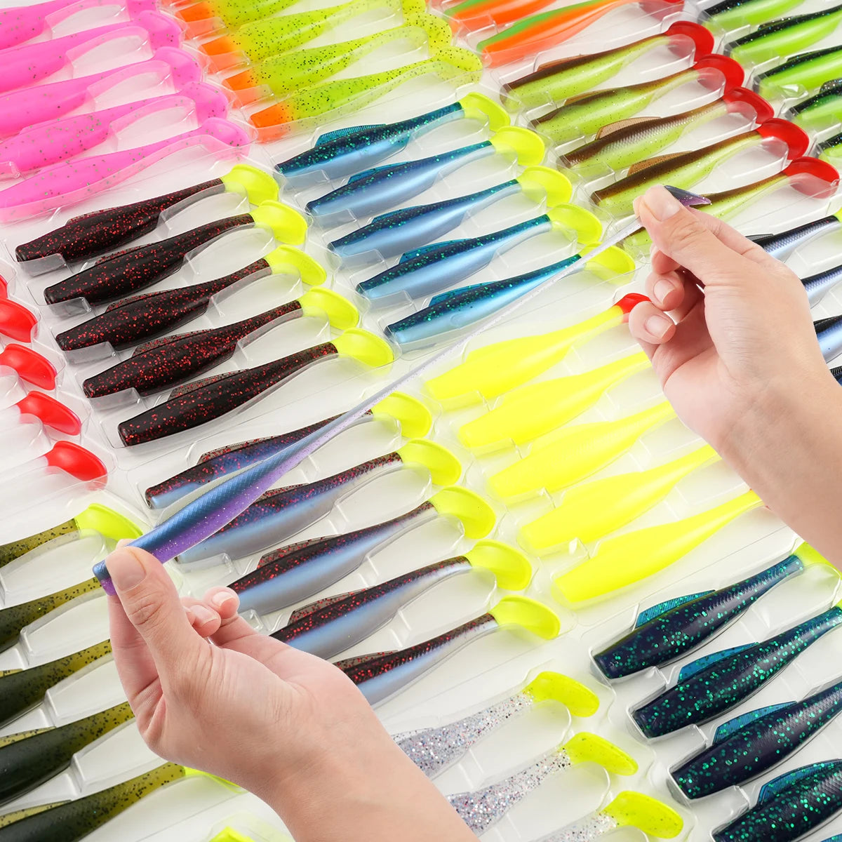 Leurre souple flottant TPR 12cm | Swimbait queue de shad 5 pcs