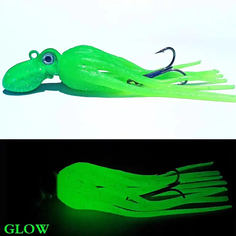 Metal Head Trolling Lure Octopus 100-400g - Glow