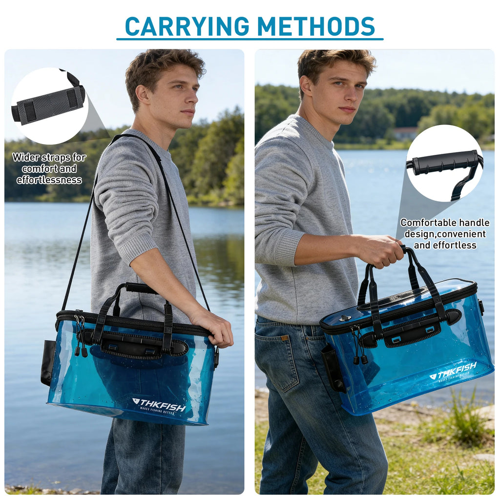 Foldable Fishing Live Bait Bucket | 6 Gallon