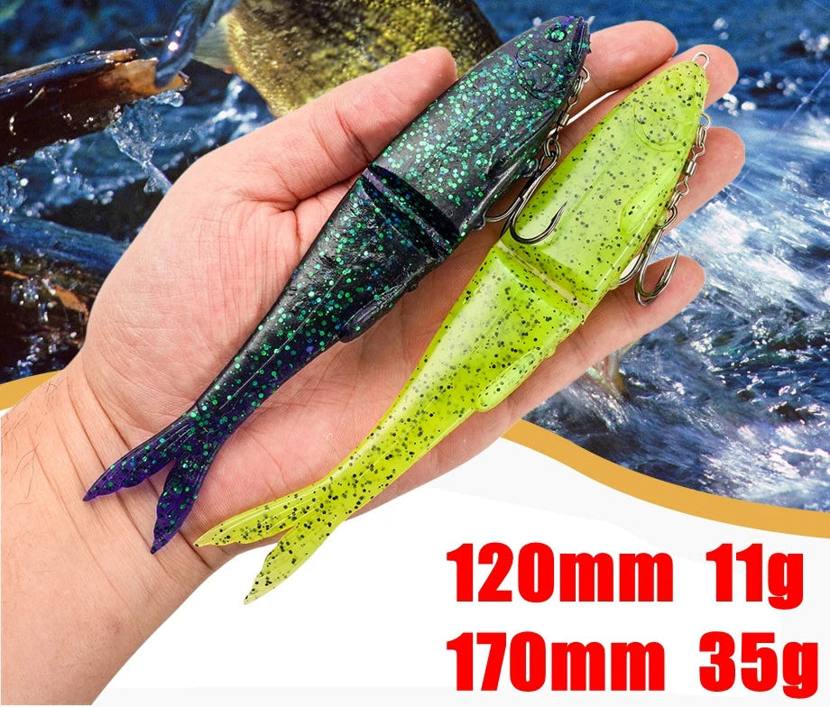 Soft Swimming Lure 120mm & 170mm | Wobbler Artificial Bait Bass & Pike