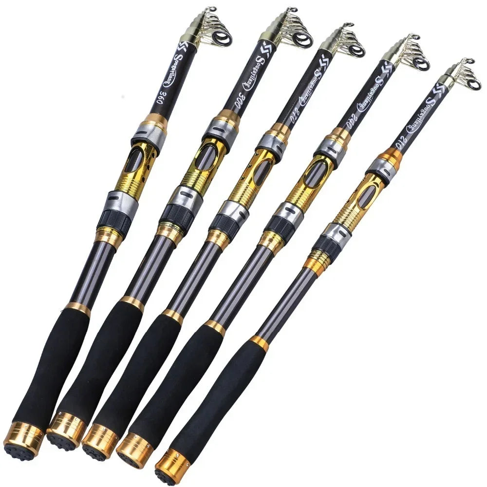 Telescopic Spinning Rod 2.1-3.6M Carbon