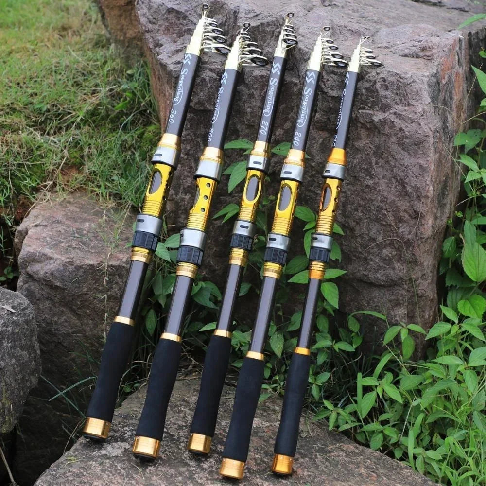 Telescopic Spinning Rod 2.1-3.6M Carbon