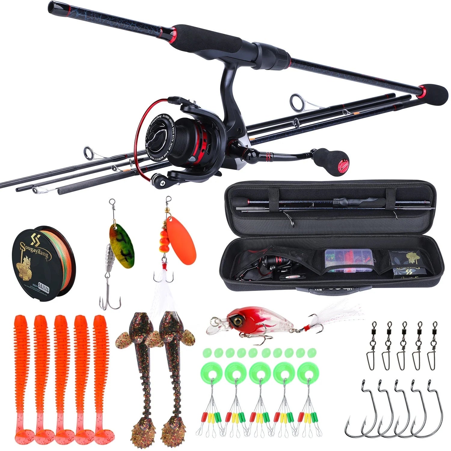 Complete Carbon Fishing Rod Kit