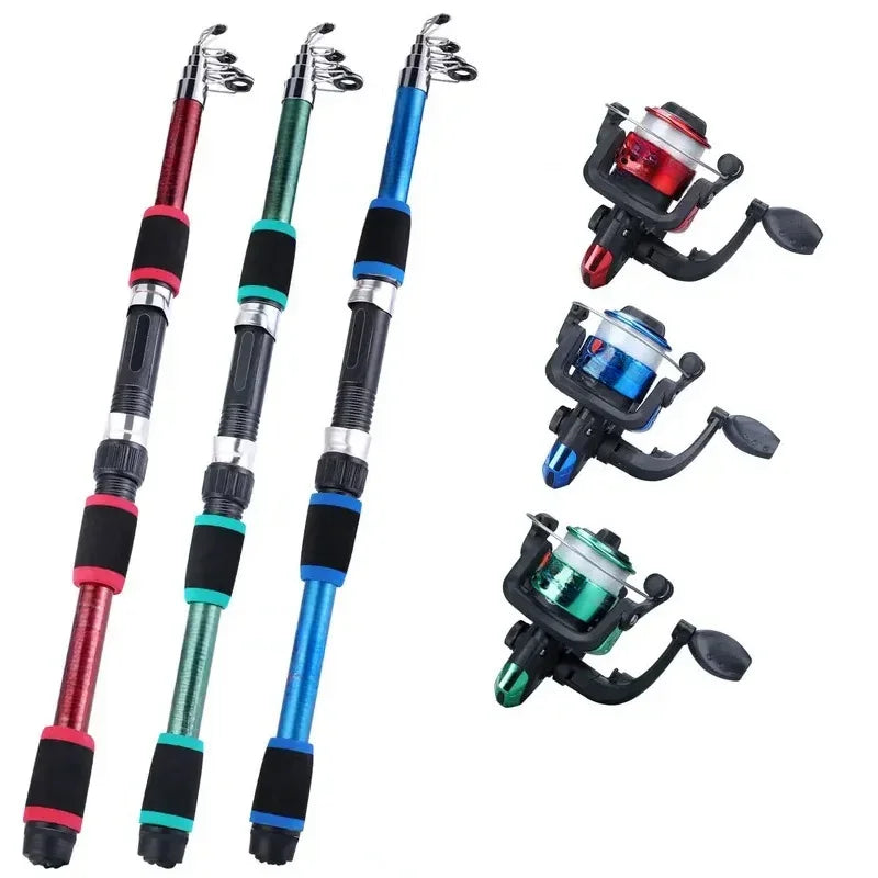 Kids Telescopic Fishing Rod & Spinning Reel Combo Kit | 1.8m