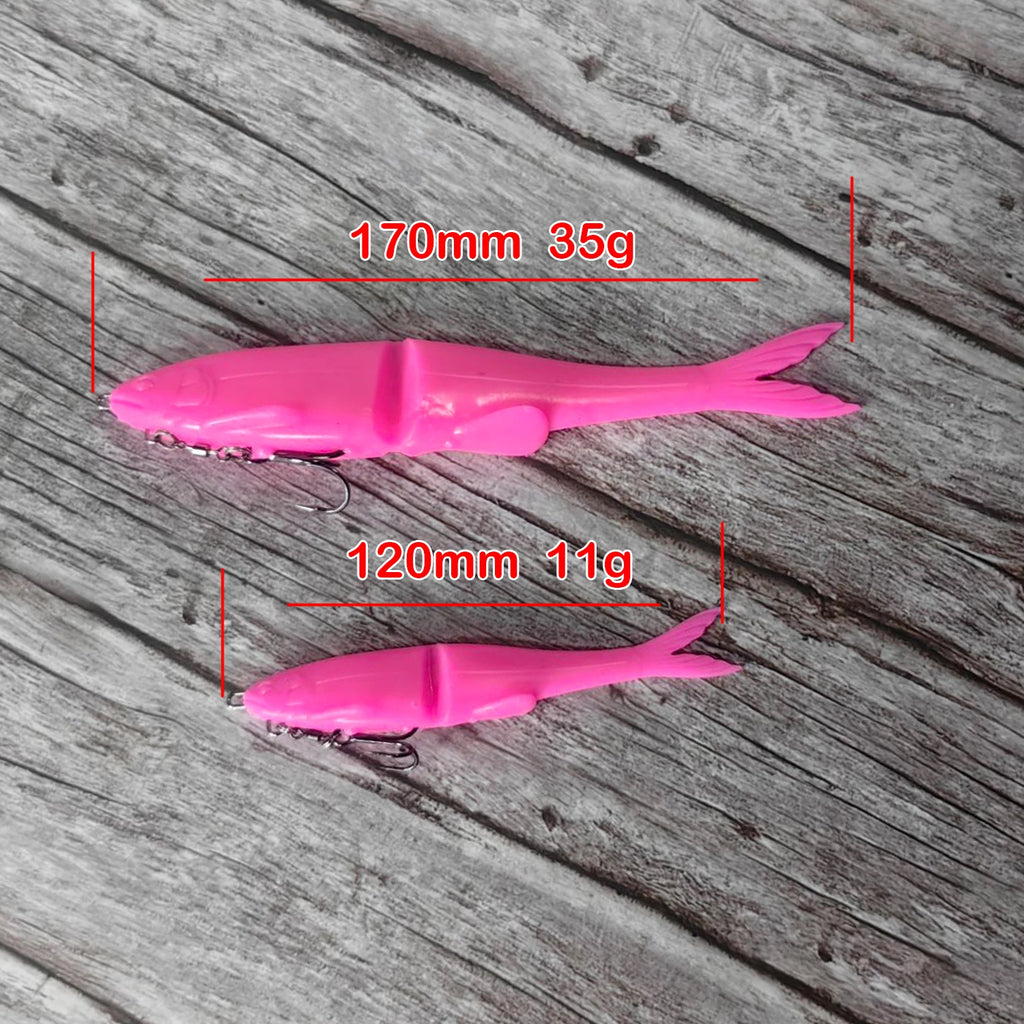Soft Swimming Lure 120mm & 170mm | Wobbler Artificial Bait Bass & Pike