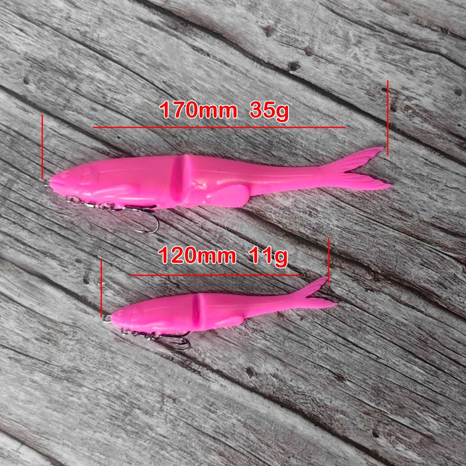 Soft Swimming Lure 120mm & 170mm | Wobbler Artificial Bait Bass & Pike