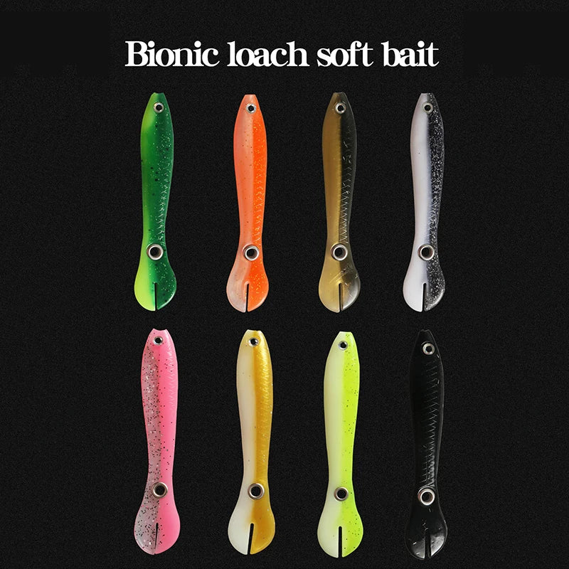 6 g 10 cm 1 pièce Appâts pour loche, bar, brochet et truite, leurre souple rebondissant, leurre à queue oscillante en silicone bionique de simulation
