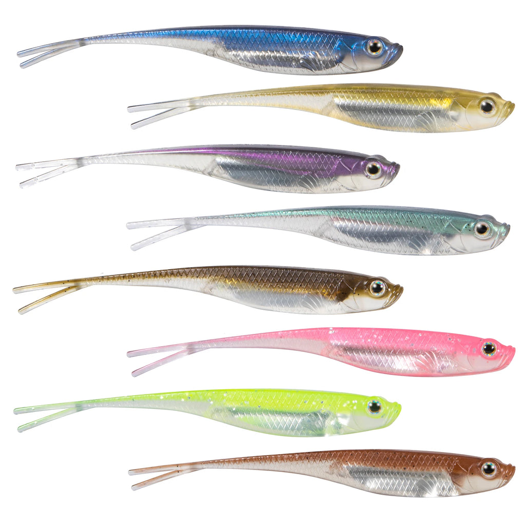 Soft Silicone Fork Tail Fishing Lures | Bass & Saltwater | 75-120mm