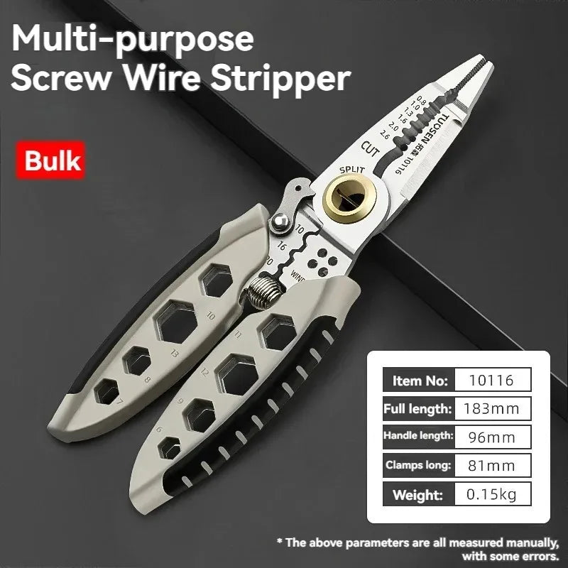 7-inch Multipurpose Wire Stripper Pliers | Chrome Vanadium Steel