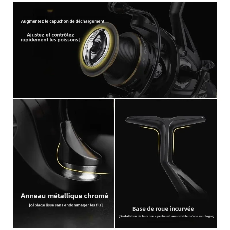 Moulinet de pêche à la carpe QH3000-9000 à double frein 20 kg - OCEANIS GEAR 