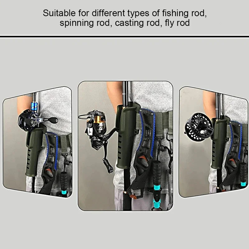 Adjustable Waist Fishing Rod Holder Belt | Hands-Free | PVC