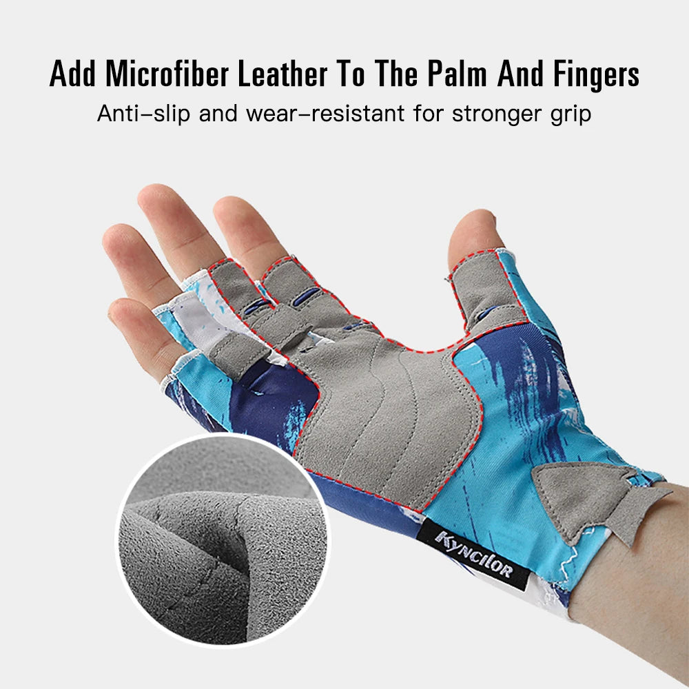 Breathable Fishing Gloves Fingerless UV Protection - OCEANIS GEAR